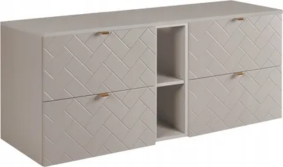 Produktbild von RODAN | Waschbeckunterschrank 140 cm - Beige Matt - Badezimmerschränke - Badmöbel - Waschbecken Unterschränke - Arbeitsplatte - Bücherregal