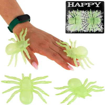 Image de Halloween Paires 2pcs Sombre Lumière Fluorescente Araignée