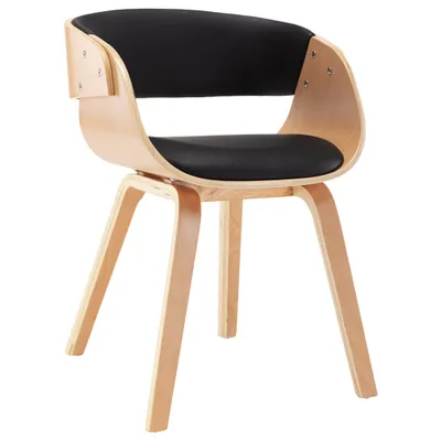 Immagine prodotto di vidaXL Sedia da pranzo in legno curvato nero e Pelle finta