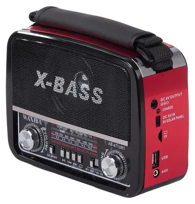 Image de Verk 27543 Radio analogique portable FM/M/SD, USB, AUX, SD, MP3, rouge