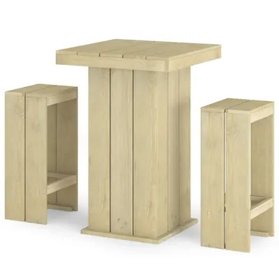 Produktbild von vidaXL 3-tlg. Gartenbar-Set Kiefernholz Imprägniert