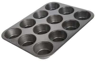 Produktbild von Muffinblech Muffinform Cupcakeform - 12 Muffins - Kohlenstoffstahl - Antihaftbeschichtung - Schwarz