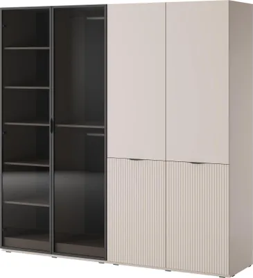 Produktbild von BETTSO Satz von 2 modularen Schränken SANDBOX NOVA cashmere + ANTISOL mit LED