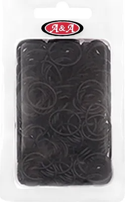 Produktbild von A&A Rastazopfgummi schwarz dick 150er