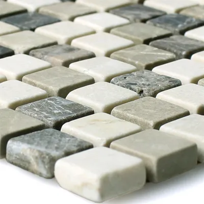 Produktbild von Mosaikfliesen Marmor Waranya Castanao Biancone