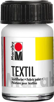 Produktbild von Marabu Textilfarbe "Textil" weiß 15 ml im Glas