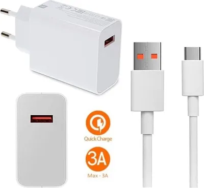 Produktbild von Original Ladegerät für Xiaomi Redmi Note 10 Pro MDY-11-EZ + 5A Typ-C Ladekabel QuickCharge 3.0 in weiß white USB-C Type-C 33W Netzteil 3A 3000mAh Bulk +gratis Emiro® Reinigungspad