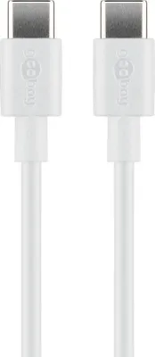 Produktbild von Goobay USB-C™ Lade- und Synchronisationskabel, für Geräte mit USB-C™ Anschluss;Weiß