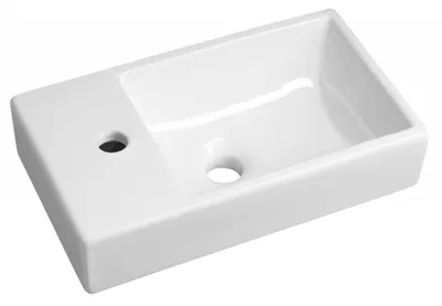 Produktbild von Sapho MINOS Keramik-Waschtisch 45x26cm, Wasserhahn links, weiß