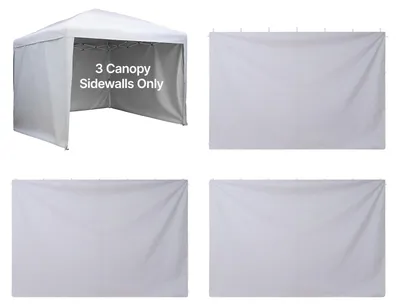 Produktbild von VEVOR Zeltseitenteile, passend für 3 x 3 m Pop-Up Zelt, Zeltseitenteile mit wasserdichter und sonnenschutzschicht für Outdoor-Eventzelte, Verkaufsstände, Camping (nur 4 Seitenteile, Weiß), 3 Seitenwände