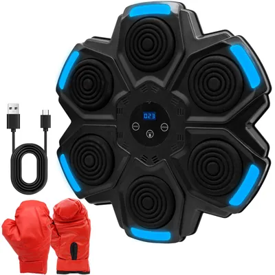 Zdjęcie produktu dla Smart Music Boxing Trainer sprzęt do sztuk walki - Bluetooth 5.0, światła RGB, ładowalny, bezwiertłowy montaż na ścianie