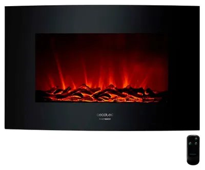 Obrázok produktu pre Cecotec Ready Warm 3510 Curved Flames, Nástenný krb, Zatvorené, Elektrický, Čierna, Vnútorný, LED