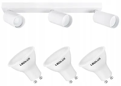 Produktbild von LEDLUX Schienenspot 3-flammig Weiß Deckenlampe GU10 6,5W