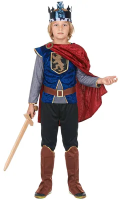 Produktbild von Mittelalterliches Königskostüm für Jungen in Samtoptik L 10-12 Jahre (130-140 cm)