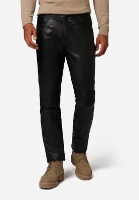 Produktbild von Herren Lederhose Lederjeans Ricano FRANKLIN – Schwarz / 42