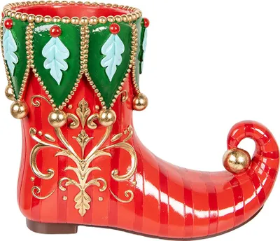 Zdjęcie produktu dla Clayre & Eef Świąteczna figurka dekoracyjna but 55x28x44 cm czerwony plastik