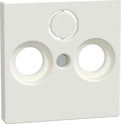 Image de Plaque centrale Merten pour prise d'antenne 296719 blanc polaire brillant, 1 pièce.