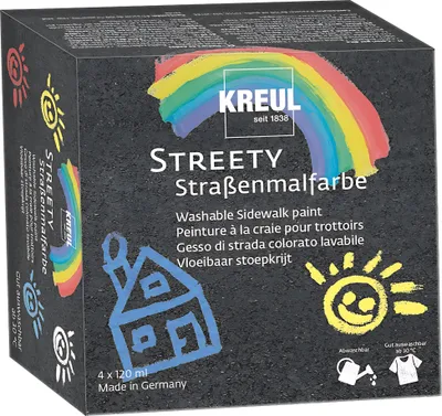 Produktbild von KREUL Streety Straßenmalfarbe Starter Set 120 ml