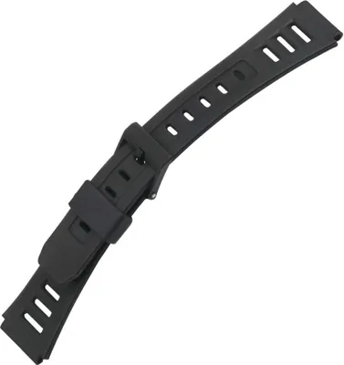 Produktbild von Minott Uhrenarmband 19mm schwarz Kunststoff Dornschließe