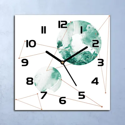 Produktbild von Wanduhr Echt-Glas-Küchenuhr Abstraktion Quarz Lautlos 30x30 Deko Bilder