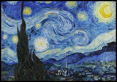 Zdjęcie produktu dla Plakat 100x70cm Gwiaździsta Noc, Van Gogh Vintage do Salonu