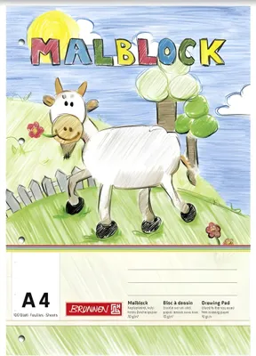 Produktbild von BRUNNEN Malblock A4 100 Blatt gelocht 104740701