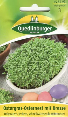 Produktbild von Quedlinburger Saatgut - Ostergras-Osternest mit Kresse - Samen - 455293