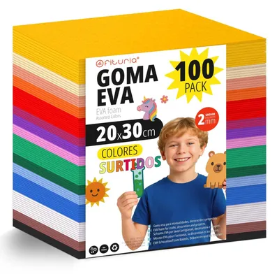 Produktbild von Set von 100 Bögen in verschiedenen Farben für kreative Projekte