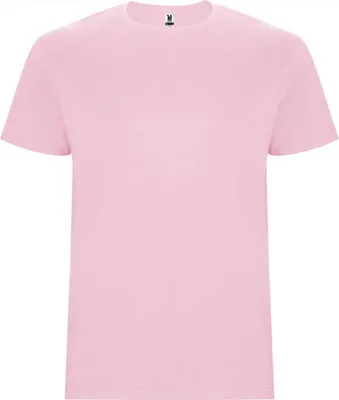 Produktbild von Roly CA6681 | Stafford T-Shirt - Doppellagiger Rundhalskragen - Farbe: Light Pink 48 - Größe: 3XL