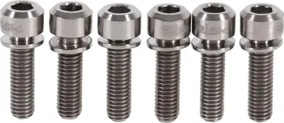 Obrázek produktu pro 6 kusů šroubů pro horská kola M5 x 18 mm Titan Šroub s podložkou (titan)