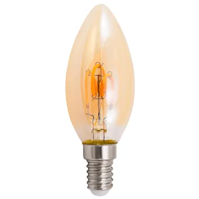 Produktbild von LED Filament Kerzenlampe McShine "Retro", E14, 1W, 90lm, warmweiß, goldenes Glas