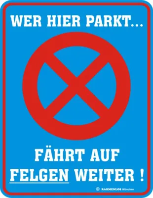 Produktbild von wer hier parkt - Fun-Schilder - Blechschild