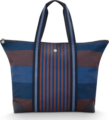 Produktbild von Pip Studio Tilda Tote Bag Large Stripe Blue 66x20x44cm