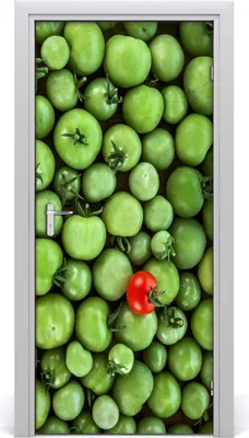 Produktbild von Tulup Türaufkleber 95x205 cm Dekorative Aufkleber Selbstklebend Wasserdichte Tapete Abnehmbar Schlafzimmer Wohnzimmer Wohnkultur - rote Tomate