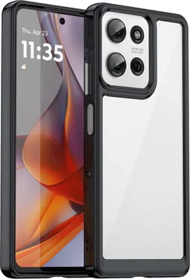 Produktbild von Motorola Moto G75 Hülle - Coverup Transparent ShockProof TPU Back Cover - Schwarz