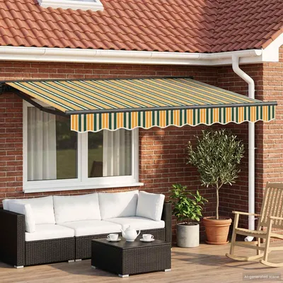 Produktbild von vidaXL Manueller Markisenrahmen mit LEDs 3,5 x 2,5 m