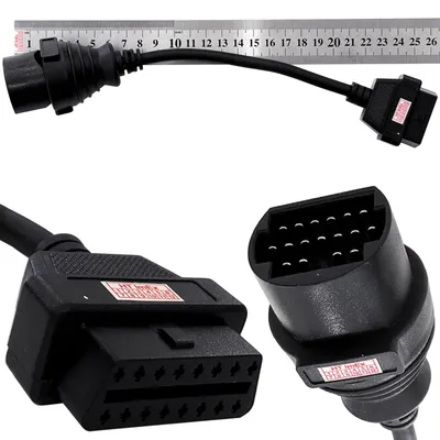 Produktbild von 17pin OBD1 OBD2 auf 16pin Diagnose Stecker Kabel kompatibel mit Mazda KFZ
