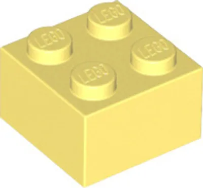 Obrázek produktu pro 1 kus LEGO, díl c. 3003 v jasne žluté barve