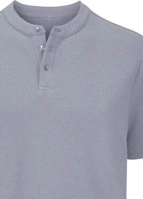 Produktbild von JOHN DEVIN T-Shirt Kurzarm-Poloshirt aus Struktur-Qualität grau Größe XXL