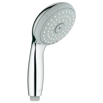 A product shot of a hand shower head.