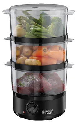Obrázek produktu pro RUSSELL HOBBS Parní hrnec 400 W 7 l 3 nádoby Košík na rýži Časovač sw-ed