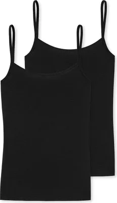 Produktbild von Schiesser Damen 2 er Pack Spaghettitop Gr. 36  schwarz