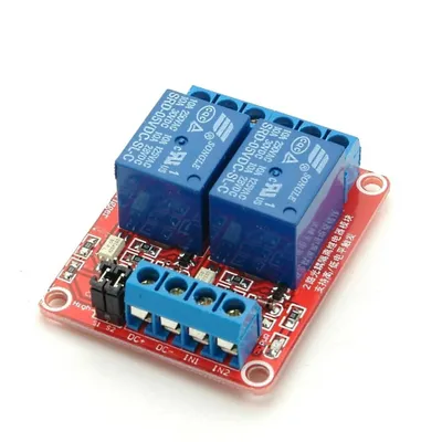 Produktbild von 5V 2 Kanal Relais Modul mit definierbarem Schaltsignal (High/Low)