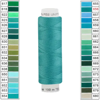 100m / 1 Spule Unipoly 120 TEX14x2 Polyester petrol