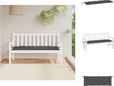 Produktbild von vidaXL Gartenbank-Auflage Anthrazit 150x50x7 cm Oxford-Gewebe -  Sitzpolster