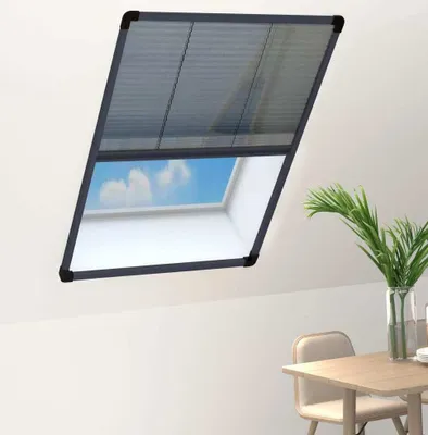 Produktbild von vidaXL Insektenschutz-Plissee für Fenster Aluminium Anthrazit 80x120cm