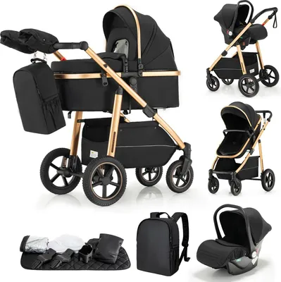 Imagen del producto de Sistema de transporte para bebés, diseño 3 en 1, plegado fácil, color (516C)
