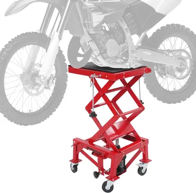 Productafbeelding van Hydraulische motorfietslift met vier wielen, draagvermogen 200 kg, hefbereik 35-87 cm en antislipplatform