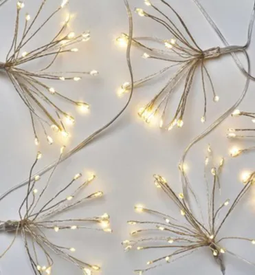 Produktbild von LED Weihnachtskette - leuchtende Büschel, Innen, warmweiß, 2,35 m, 150 LEDs