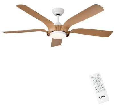 Obrázek produktu pro Stropní ventilátor s dálkovým ovládáním, průměr 142 cm, tichý a s regulací intenzity světla